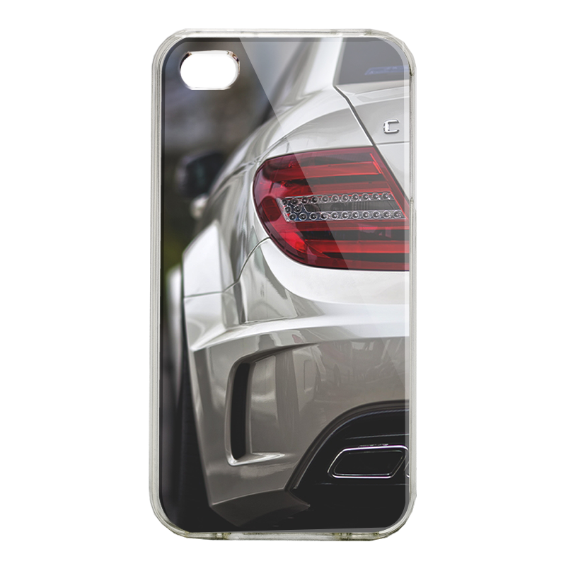 Mercedes C63 - iPhone 4/4S Carcasa Alba/Transparenta Plastic