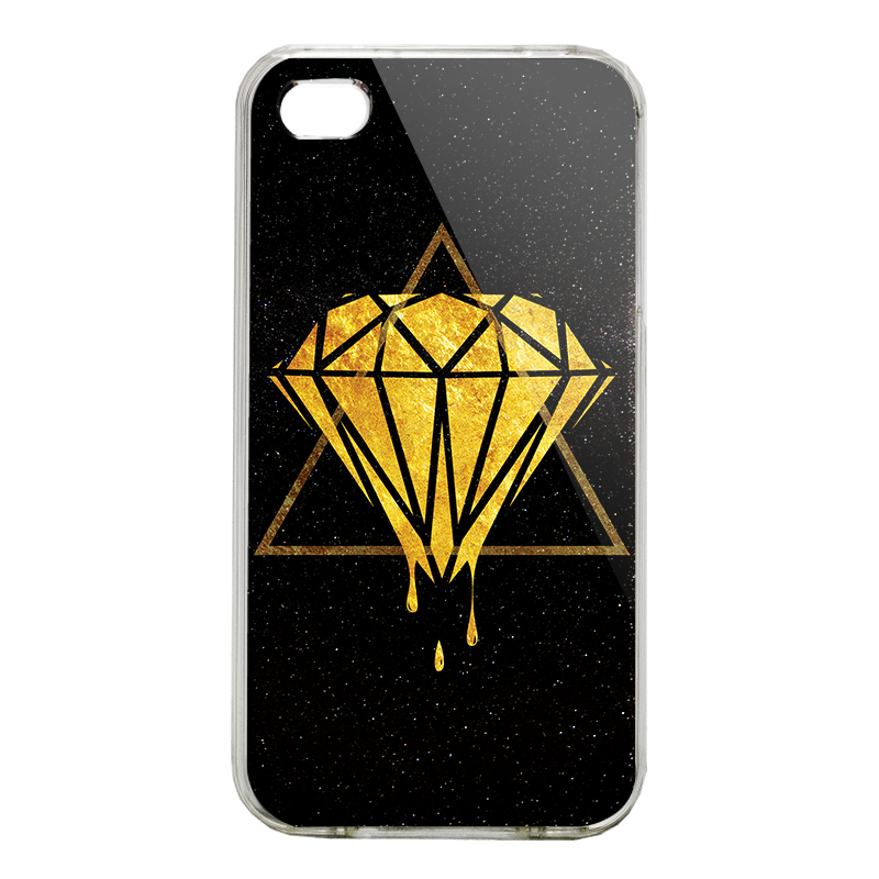 Diamond - iPhone 4/4S Carcasa Alba/Transparenta Plastic