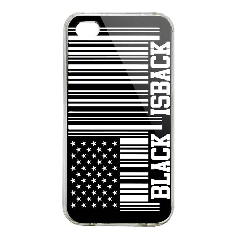 Black is Back - iPhone 4/4S Carcasa Alba/Transparenta Plastic