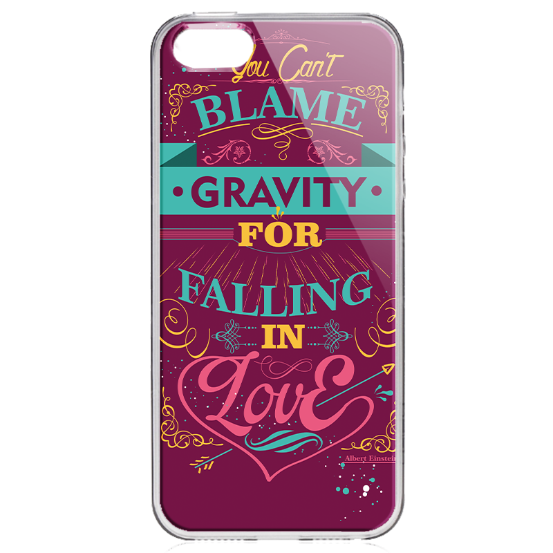 Falling in Love - iPhone 5/5S/SE Carcasa Transparenta Silicon