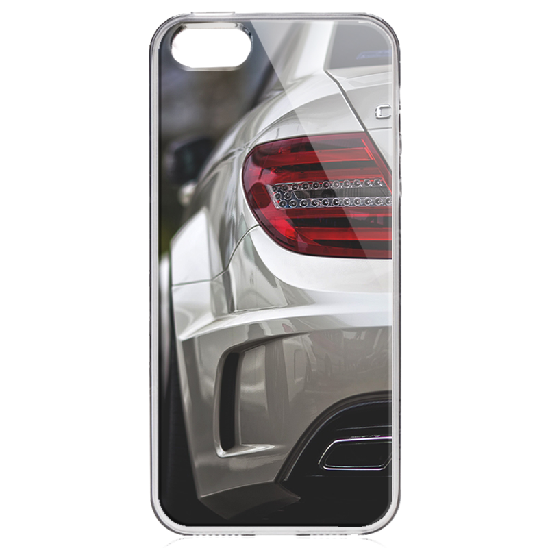 Mercedes C63 - iPhone 5/5S/SE Carcasa Transparenta Silicon