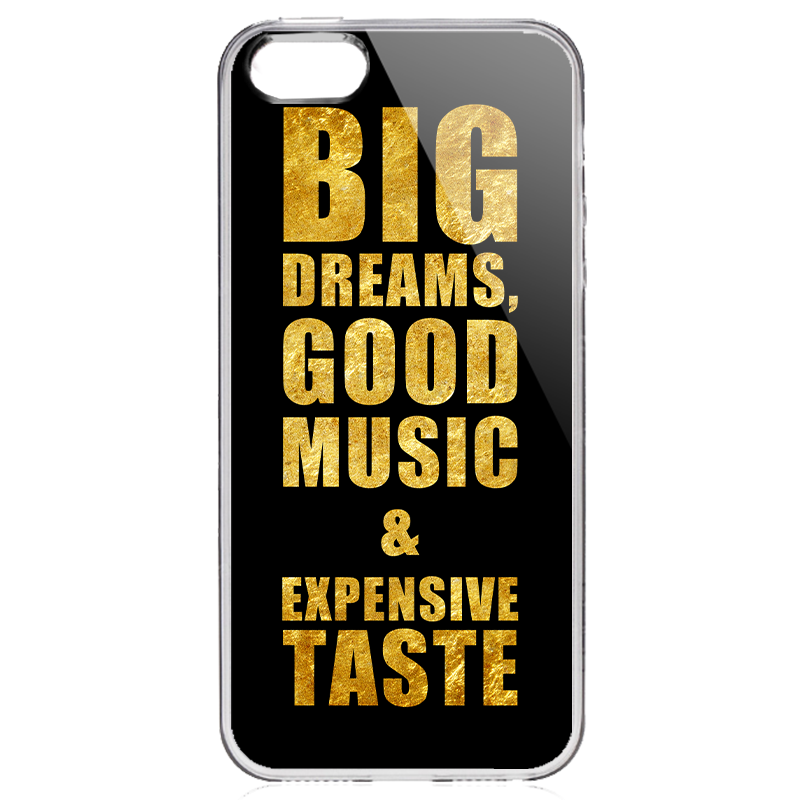 Good Music Black - iPhone 5/5S Carcasa Transparenta Silicon