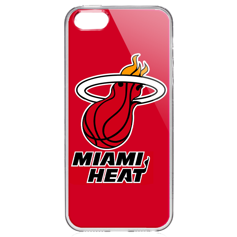 Miami Heat - iPhone 5/5S Carcasa Transparenta Plastic
