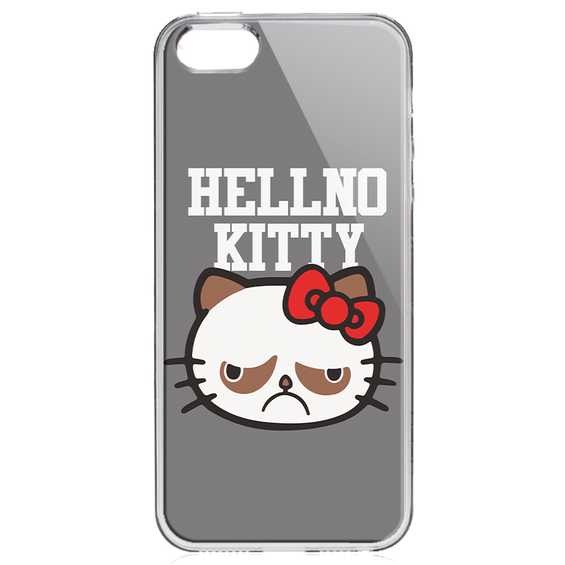 HellNo Kitty - iPhone 5/5S Carcasa Transparenta Silicon