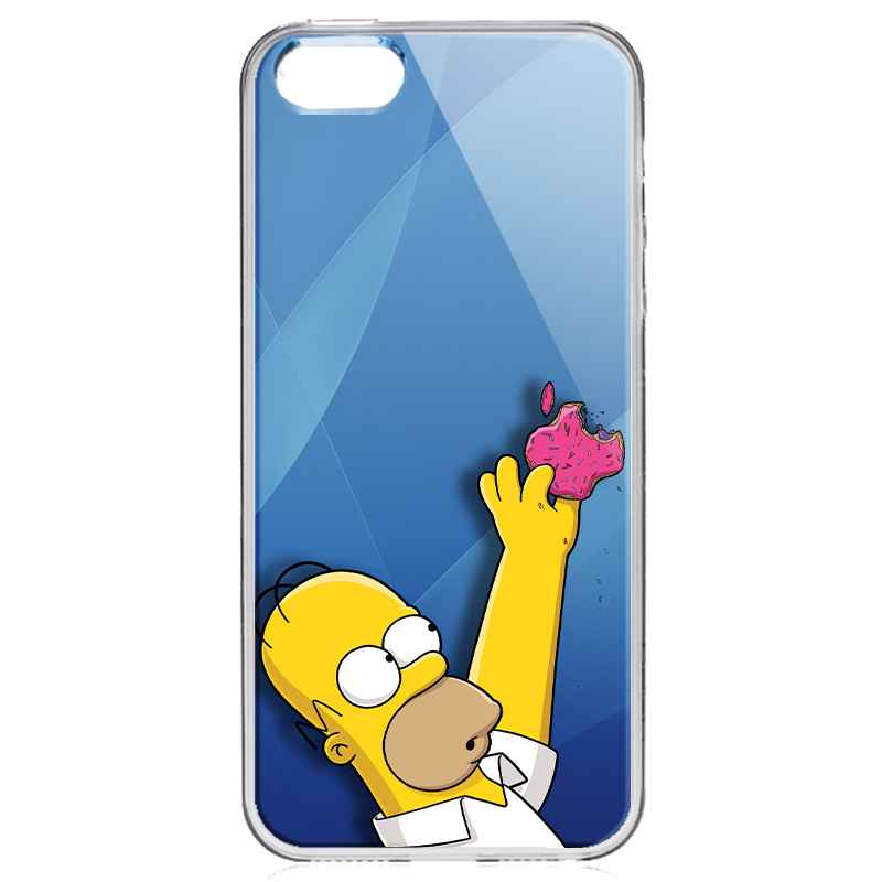 Apple Homer - iPhone 5/5S/SE Carcasa Transparenta Silicon