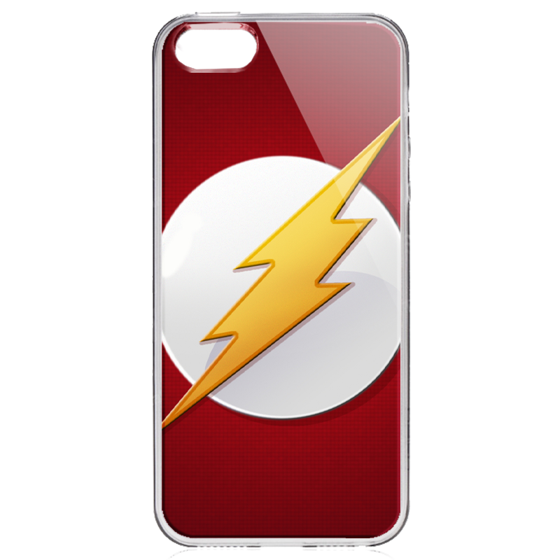 Flash Logo - iPhone 5/5S Carcasa Transparenta Plastic