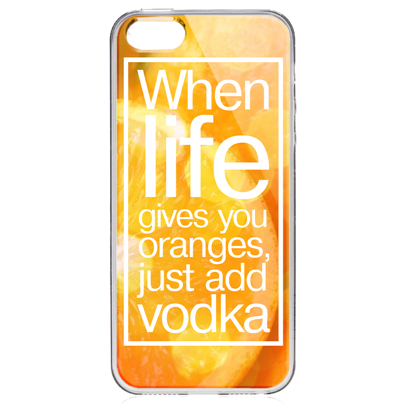 Vodka Orange - iPhone 5/5S Carcasa Transparenta Silicon