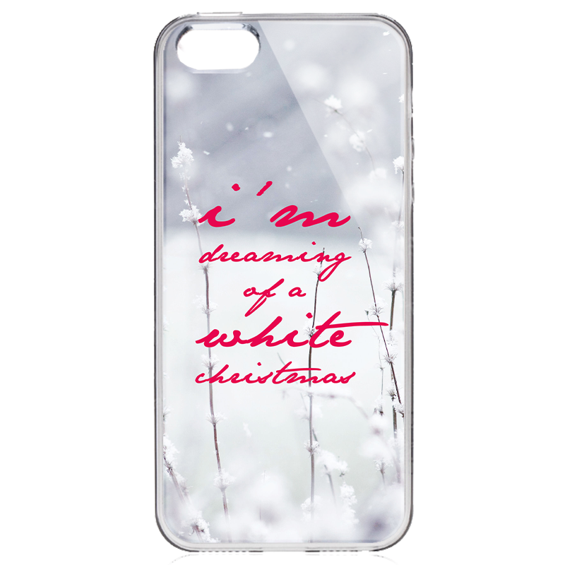 I'm Dreaming of a White Christmas - iPhone 5/5S Carcasa Transparenta Silicon