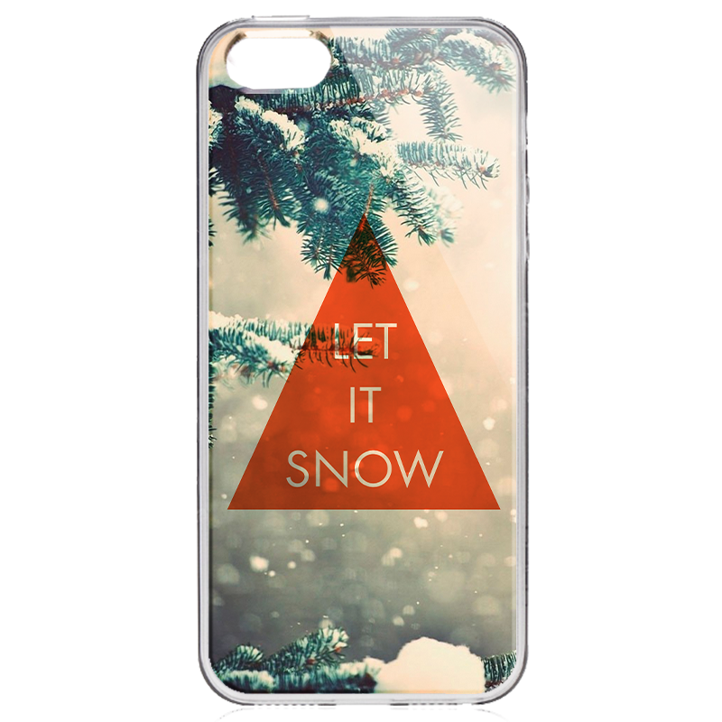Let it Snow - iPhone 5/5S Carcasa Transparenta Silicon
