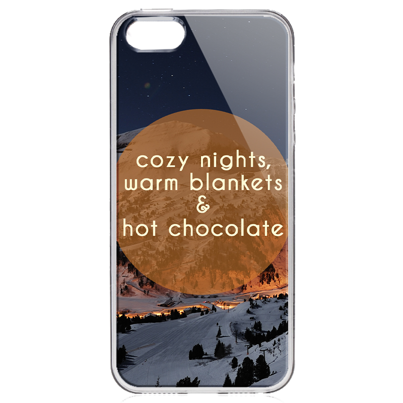 Cozy Nights - iPhone 5/5S Carcasa Transparenta Silicon