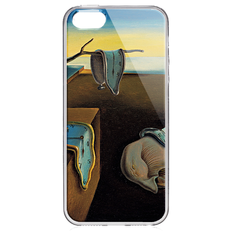 Salvador Dali - The Persistence of Memory - iPhone 5/5S Carcasa Transparenta Silicon