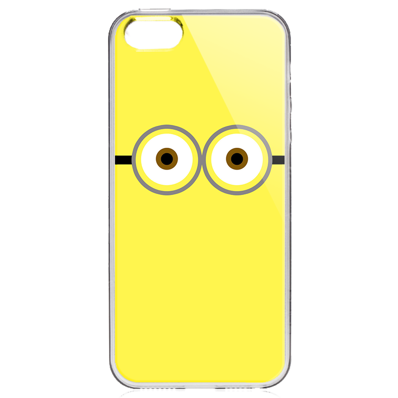 Minion Eyes - iPhone 5/5S/SE Carcasa Transparenta Silicon
