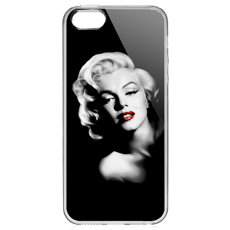 Marilyn - iPhone 5/5S/SE Carcasa Transparenta Silicon