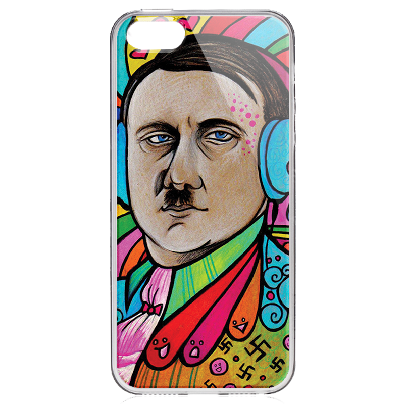 Hitler Meets Colors - iPhone 5/5S/SE Carcasa Transparenta Silicon