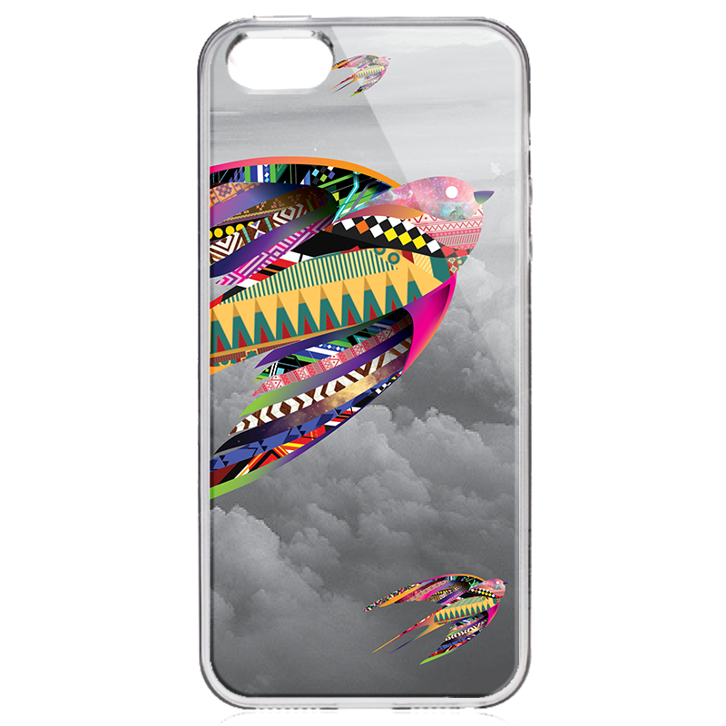 Flying Colors - iPhone 5/5S/SE Carcasa Transparenta Silicon