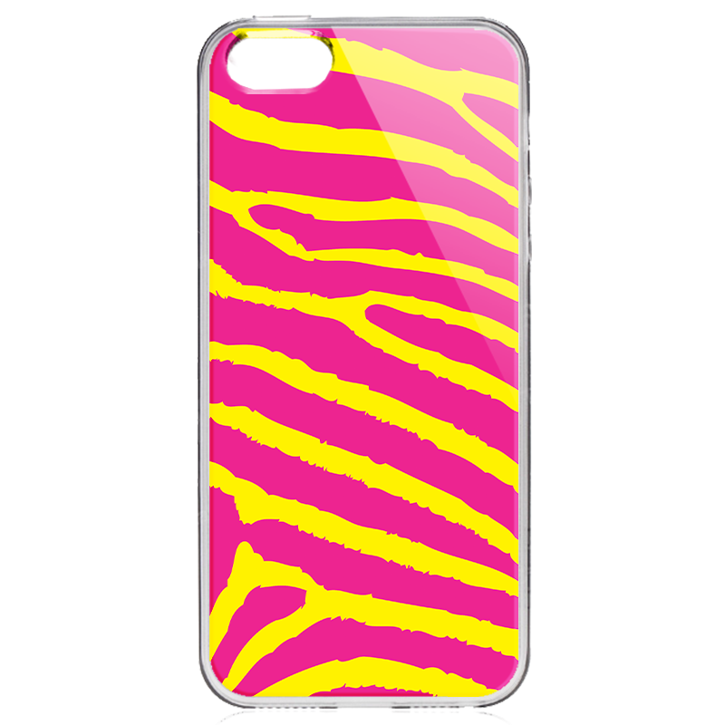 Model Zebra - iPhone 5/5S/SE Carcasa Transparenta Silicon