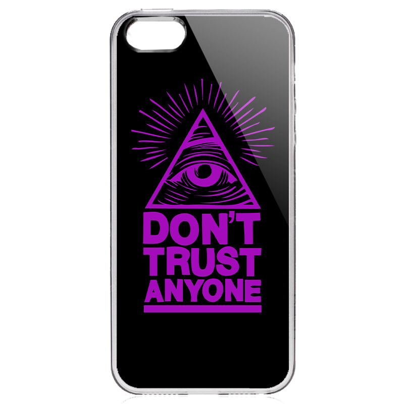 Don't Trust Anyone - iPhone 5/5S/SE Carcasa Transparenta Silicon