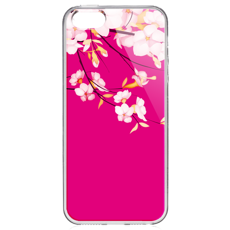 Cherry Blossom - iPhone 5/5S Carcasa Transparenta Plastic