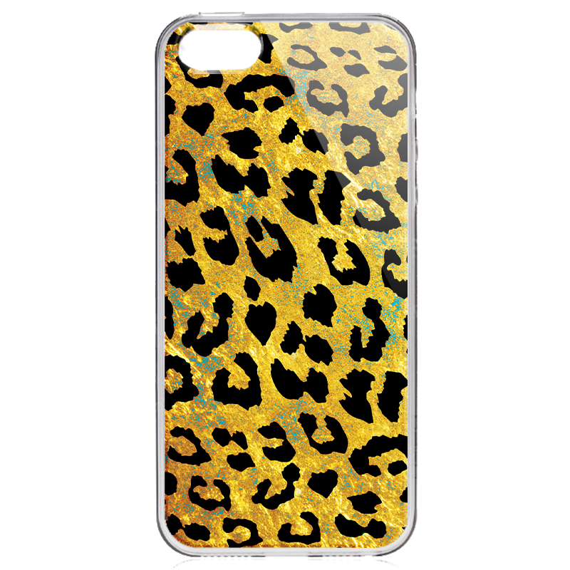Leopard - iPhone 5/5S/SE Carcasa Transparenta Silicon