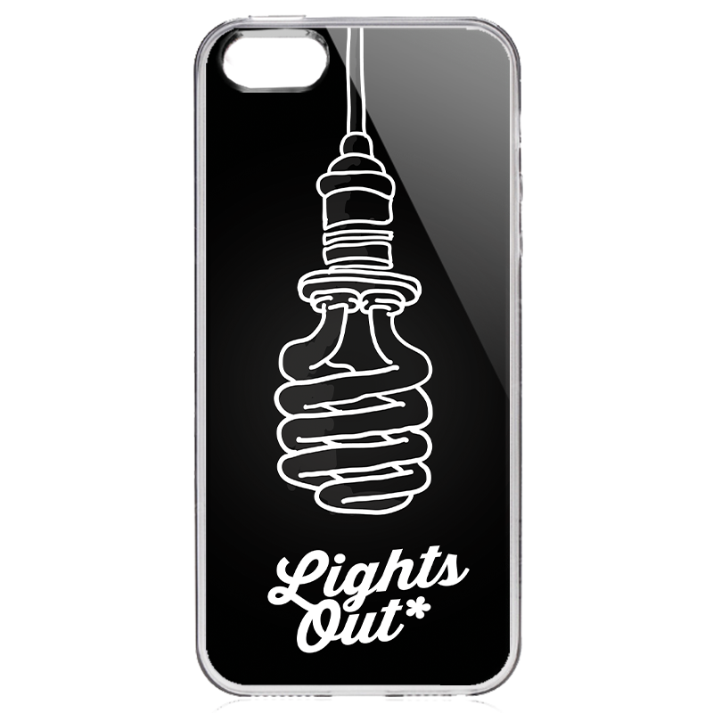 Lights Out - iPhone 5/5S/SE Carcasa Transparenta Silicon