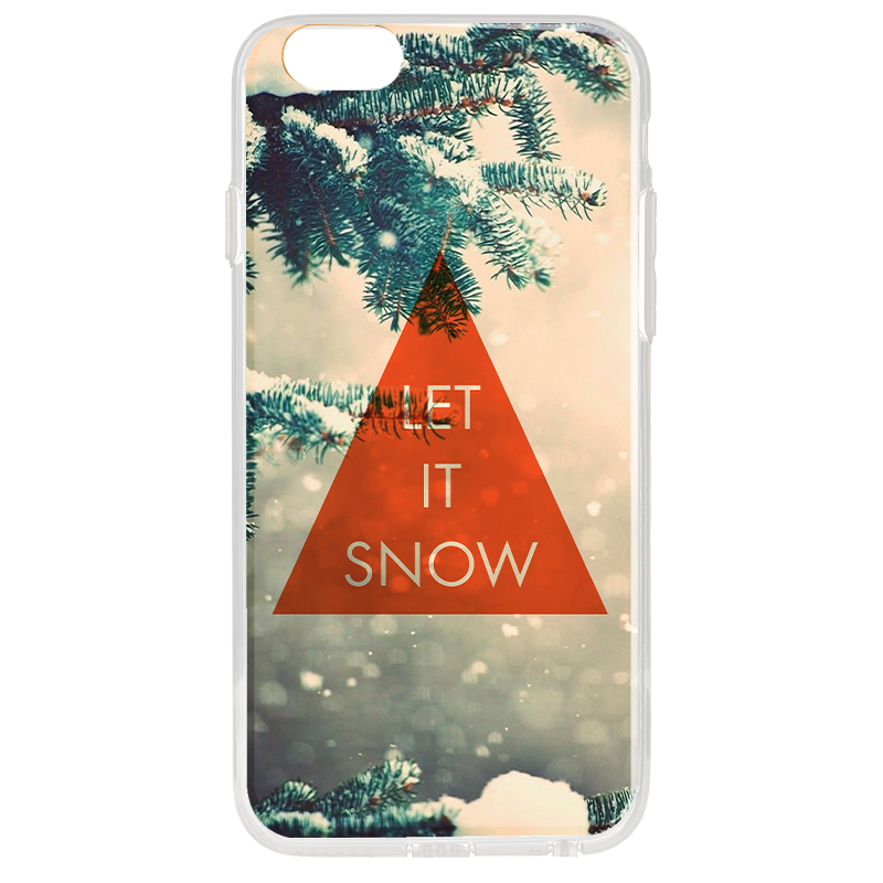Let it Snow - iPhone 6 Carcasa Transparenta Silicon
