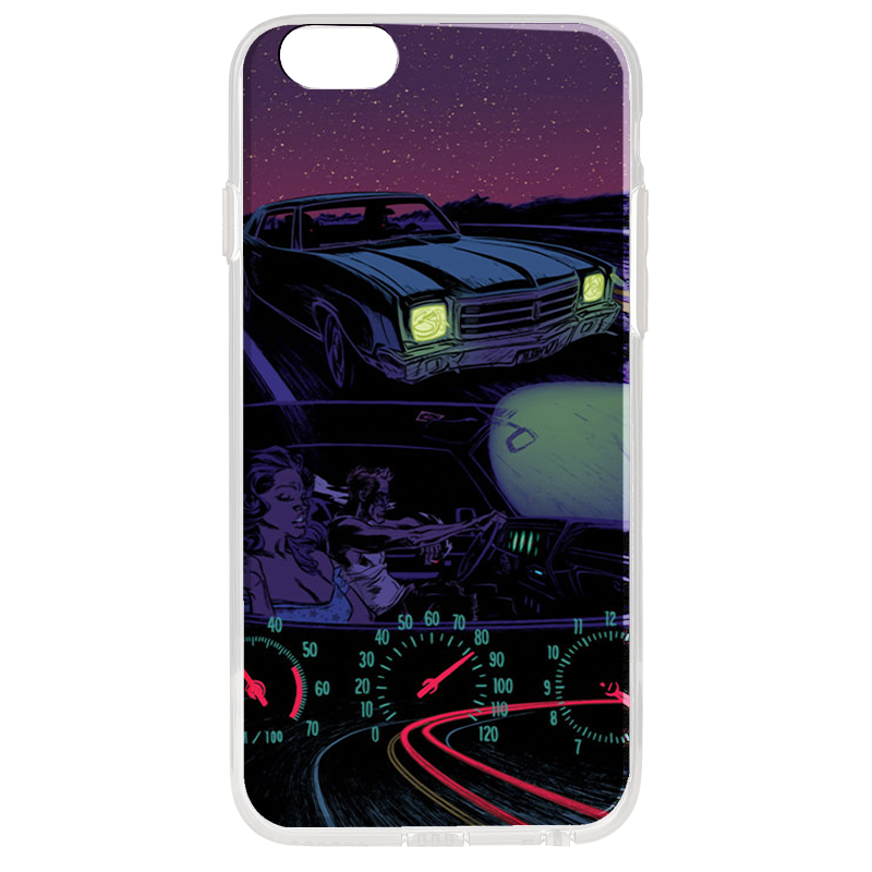 Night Ride - iPhone 6 Carcasa Transparenta Silicon