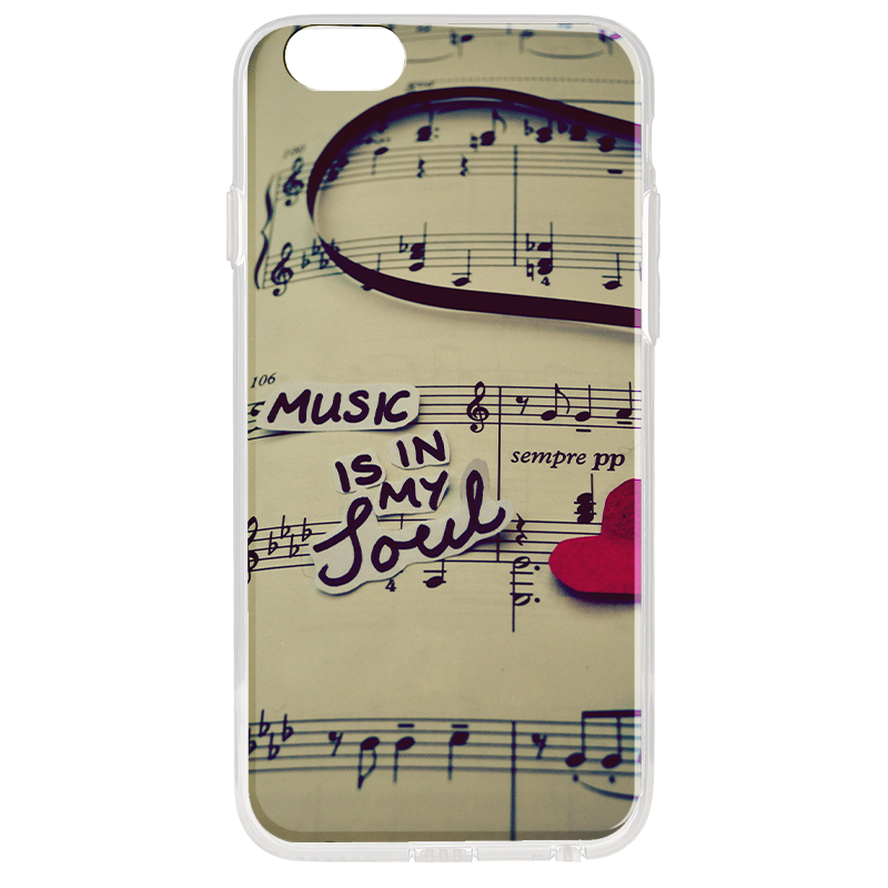 Soul Music - iPhone 6 Plus Carcasa Transparenta Silicon