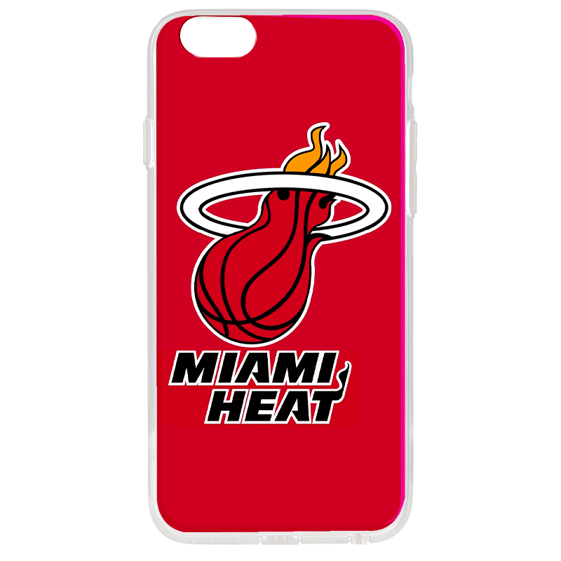 Miami Heat - iPhone 6 Plus Carcasa Transparenta Silicon