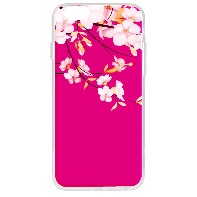 Cherry Blossom - iPhone 6 Plus Carcasa Transparenta Silicon