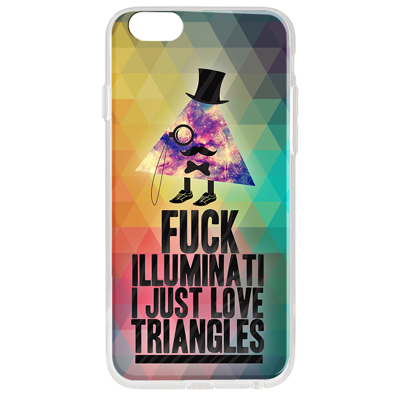 Love Triangles - iPhone 6 Plus Carcasa Transparenta Silicon
