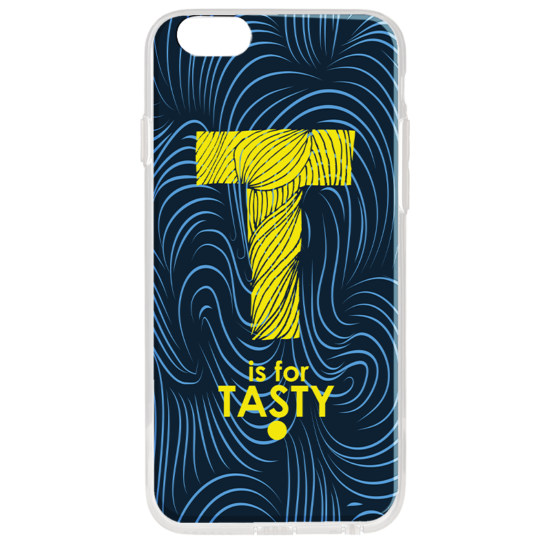 T is for Tasty - iPhone 6 Carcasa Transparenta Silicon