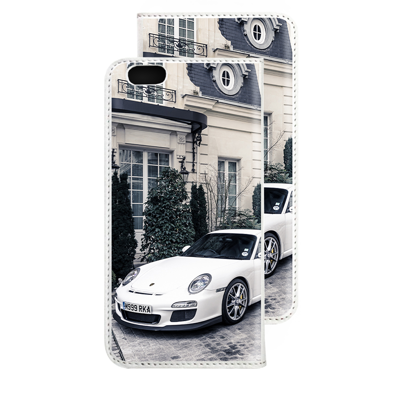 Porsche - iPhone 6 Husa Book Alba Piele Eco