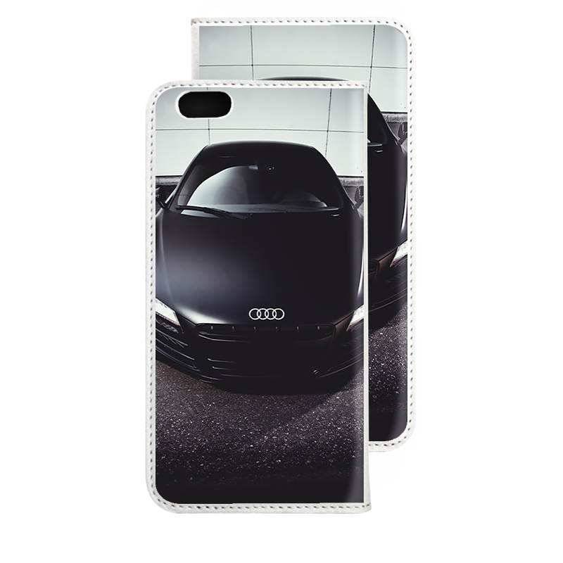 Audi R8 - iPhone 6 Husa Book Alba Piele Eco