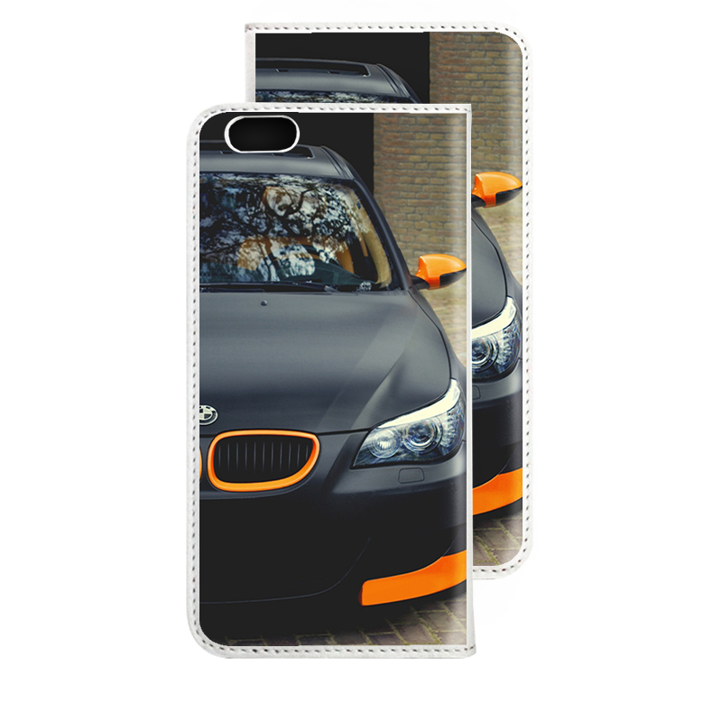 BMW - iPhone 6 Husa Book Alba Piele Eco