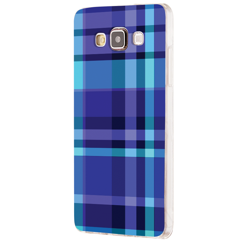 Blue Plaid - Samsung Galaxy J5 Carcasa Silicon 