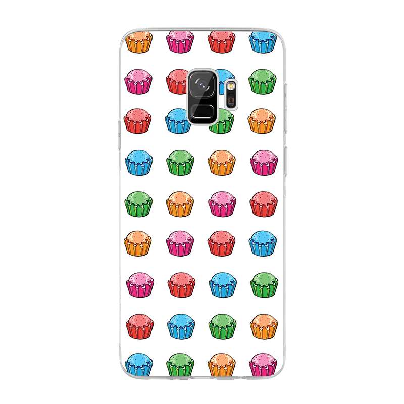 Cupcake Pattern - Samsung Galaxy S9 Carcasa Transparenta Silicon