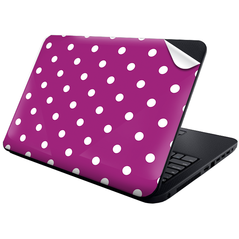 Purple White Dots - Laptop Generic Skin