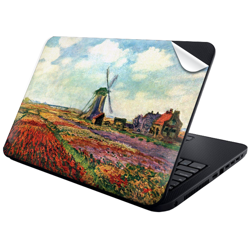 Claude Monet - Fields of Tulip With The Rijnsburg Windmill - Laptop Generic Skin