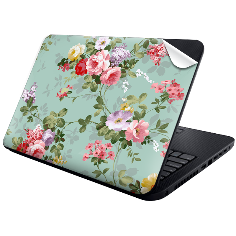 Retro Flowers Wallpaper - Laptop Generic Skin