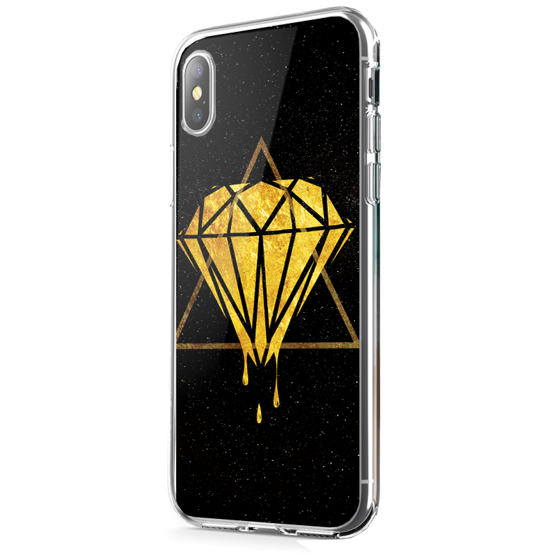 Diamond - iPhone X Carcasa Transparenta Silicon
