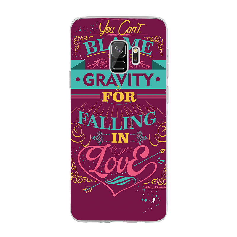 Falling in Love - Samsung Galaxy S9 Carcasa Transparenta Silicon