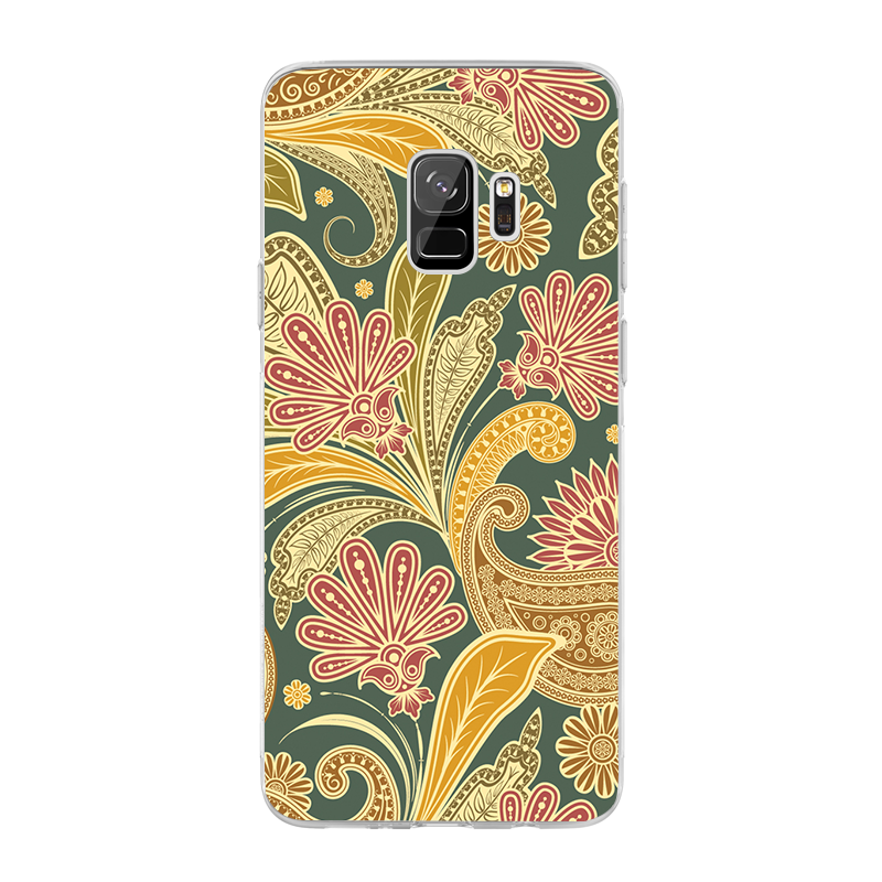 Floral Shapes - Samsung Galaxy S9 Carcasa Transparenta Silicon