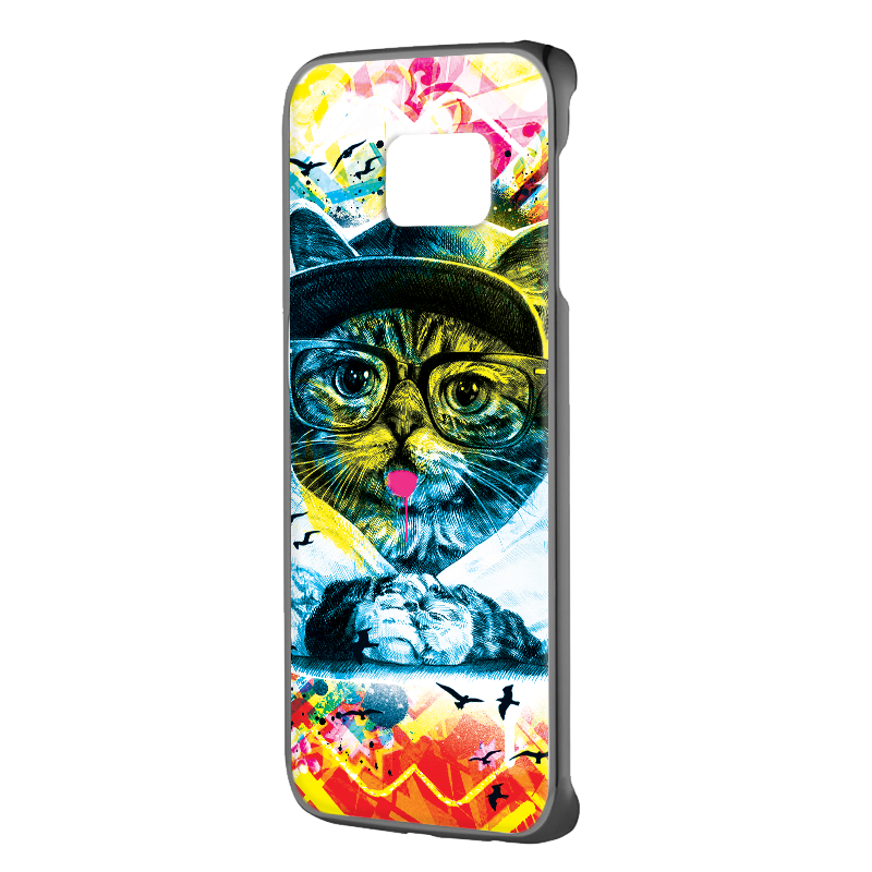 Hipster Meow - Samsung Galaxy S6 Edge Carcasa Plastic Premium