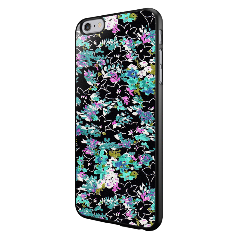 Floral Black - iPhone 6/6S Carcasa Neagra TPU