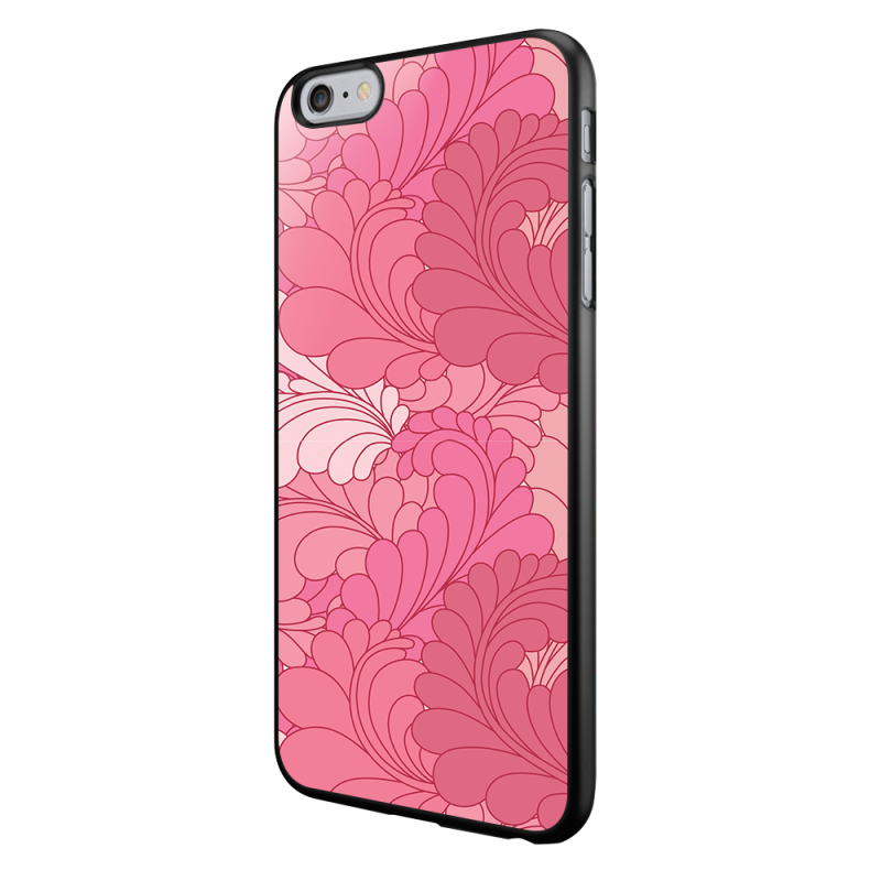 Rosy Feathers - iPhone 6/6S Carcasa Neagra TPU