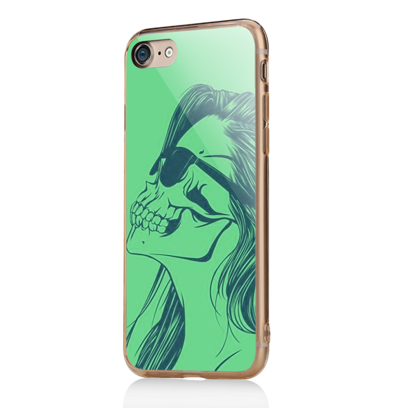 Skull Girl - iPhone 7 / iPhone 8 Carcasa Transparenta Silicon