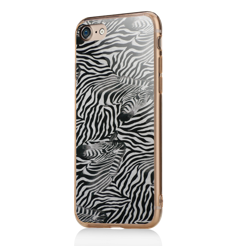Zebra Pattern - iPhone 7 / iPhone 8 Carcasa Transparenta Silicon