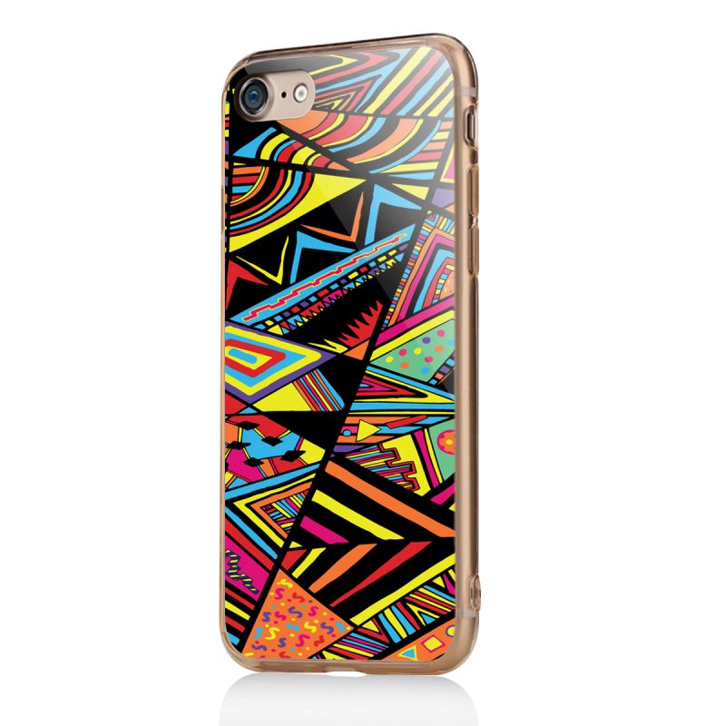 Patchy Stripes - iPhone 7 / iPhone 8 Carcasa Transparenta Silicon