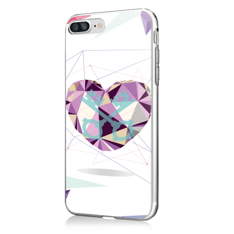 Love Keys - iPhone 7 Plus / iPhone 8 Plus Carcasa Transparenta Silicon