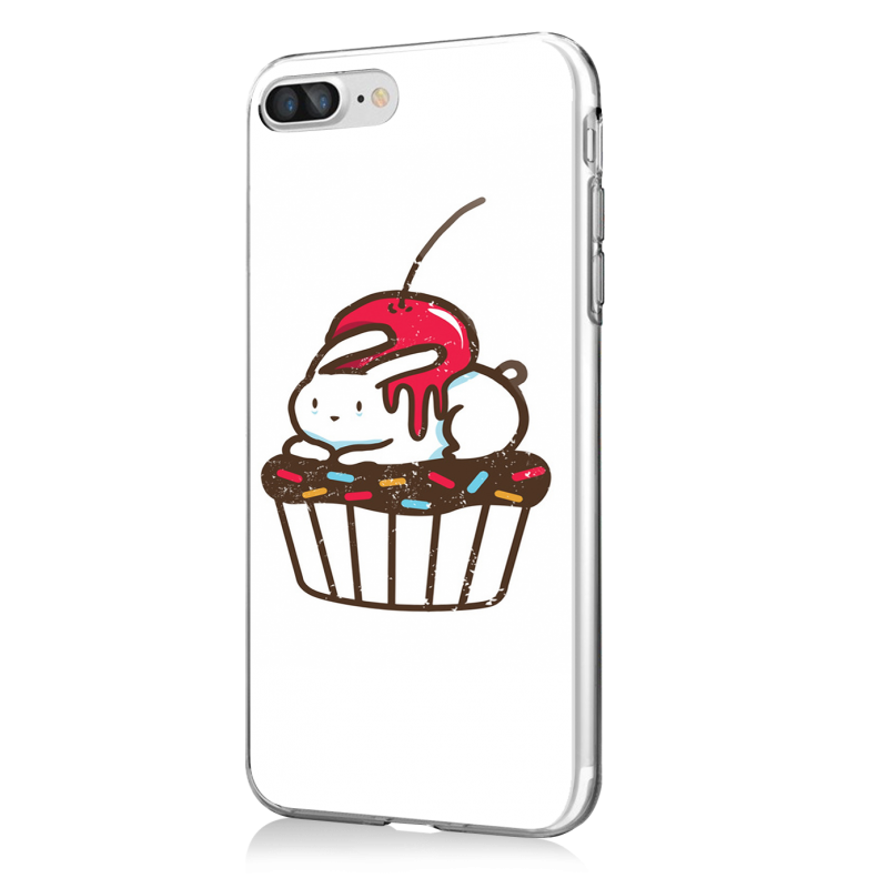 Cherry Bunny - iPhone 7 Plus / iPhone 8 Plus Carcasa Transparenta Silicon
